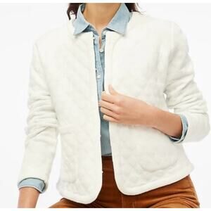 J. Crew Quilted White Jacket